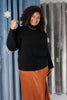 Plain Jane Turtle Neck Top in Black