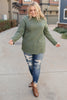 Plain Jane Turtle Neck Top in Cargo