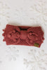Pom Knit Head Wrap In Coco Berry