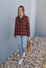 Pretty Plaid Half Zip Pullover