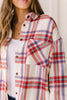 Pretty In Plaid Button-Up Top in Red