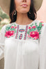 Prickly Business Embroidered Top In White