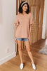 Rosy Ruffled Sleeve Top