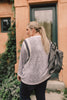 Racing Stripes Animal Print Top In Gray