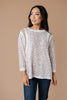 Racing Stripes Animal Print Top In Taupe