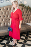 Reckless Abandon Dress In Red