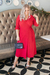 Reckless Abandon Dress In Red