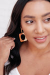 Retro Color Block Wooden Hoops