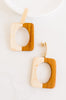 Retro Color Block Wooden Hoops