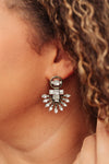 Rhinestone Art Deco Statement Earrings