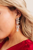 Rhinestone Tiered Floral Drop Earrings