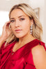 Rhinestone Tiered Floral Drop Earrings