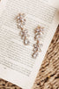 Rhinestone Tiered Floral Drop Earrings
