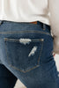 Ripped and Torn Dark Wash Jeans
