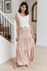 Roam The World Skirt in Taupe