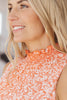 Roxanne Mock Neck Blouse In Persimmon