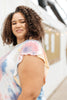 Ruffle Sleeve Tie Dye Top