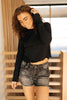 Ruffly Onyx Top