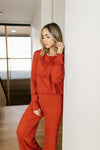 Ruffly Rust Top