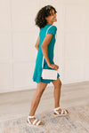 Summer Swing V-Neck Dress In Jade