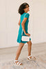 Summer Swing V-Neck Dress In Jade