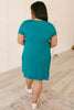 Summer Swing V-Neck Dress In Jade