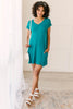 Summer Swing V-Neck Dress In Jade