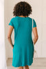 Summer Swing V-Neck Dress In Jade