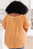 Saffron Square Neck Gathered Blouse