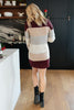 Sentimental Striped Tunic Dress in Burgundy