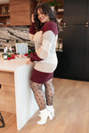 Sentimental Striped Tunic Dress in Burgundy