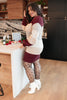 Sentimental Striped Tunic Dress in Burgundy