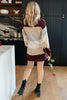 Sentimental Striped Tunic Dress in Burgundy