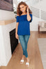 Sexy Señorita Off-Shoulder Top In Blue