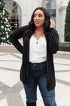 Sienna Sweater Knit Cardigan in Black