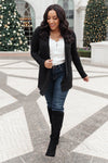 Sienna Sweater Knit Cardigan in Black