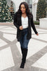 Sienna Sweater Knit Cardigan in Black