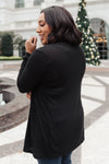 Sienna Sweater Knit Cardigan in Black
