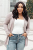 Sienna Sweater knit Cardigan In Light Blush
