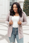 Sienna Sweater knit Cardigan In Light Blush