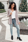 Sienna Sweater knit Cardigan In Light Blush