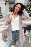 Sienna Sweater knit Cardigan In Light Blush