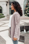Sienna Sweater knit Cardigan In Light Blush