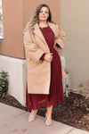 Simple And Pleated Dress in Rust