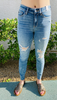 Piper - Judy Blue Mid-Rise Skinny Destroyed Hem