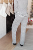 Snuggle in Stripes Pajama Bottoms in White/Black