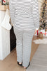 Snuggle in Stripes Pajama Bottoms in White/Black