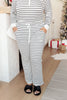 Snuggle in Stripes Pajama Bottoms in White/Black
