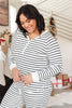 Snuggle in Stripes Pajama Top in White/Black