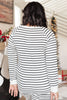 Snuggle in Stripes Pajama Top in White/Black